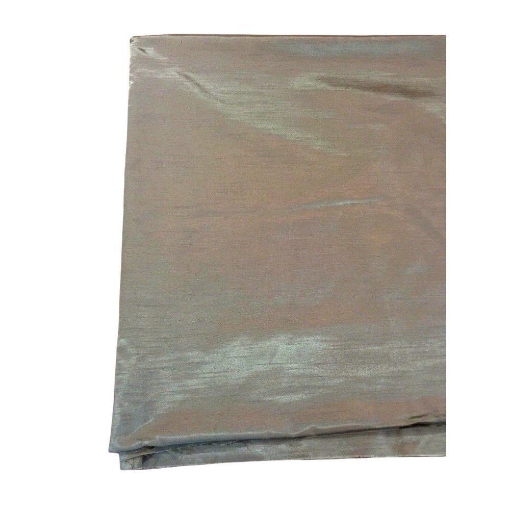 Green Shiny Fabric Polyester 58” Wide 2 7/8 Yd. Curtains Drapes New Old Stock